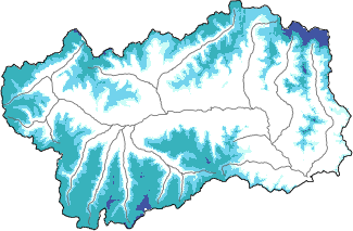 Neige fra&icirc;che dans les derni&egrave;res 24h + donn&eacute;es Modello 1 AINEVA (MOD1)