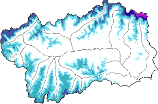 New snow in the last 72h + Modello 1 AINEVA (MOD1) data