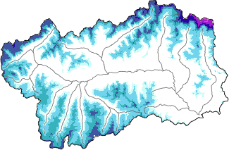 New snow in the last 72h + Modello 1 AINEVA (MOD1) data