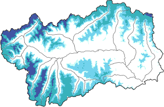 New snow in the last 72h + Modello 1 AINEVA (MOD1) data