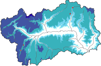 New snow in the last 24h + Modello 1 AINEVA (MOD1) data