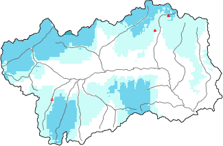 New snow in the last 24h + Modello 1 AINEVA (MOD1) data