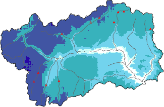 New snow in the last 24h + Modello 1 AINEVA (MOD1) data