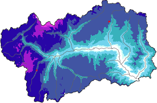 New snow in the last 72h + Modello 1 AINEVA (MOD1) data