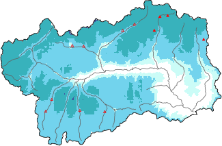 New snow in the last 24h + Modello 1 AINEVA (MOD1) data