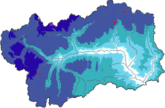 New snow in the last 72h + Modello 1 AINEVA (MOD1) data