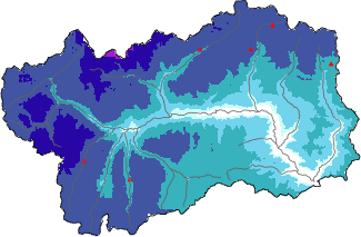 New snow in the last 72h + Modello 1 AINEVA (MOD1) data