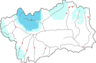 New snow in the last 24h + Modello 1 AINEVA (MOD1) data