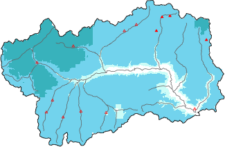 New snow in the last 24h + Modello 1 AINEVA (MOD1) data