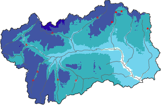 New snow in the last 72h + Modello 1 AINEVA (MOD1) data