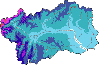 New snow in the last 72h + Modello 1 AINEVA (MOD1) data
