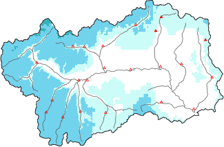 New snow in the last 24h + Modello 1 AINEVA (MOD1) data