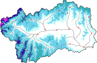 New snow in the last 72h + Modello 1 AINEVA (MOD1) data
