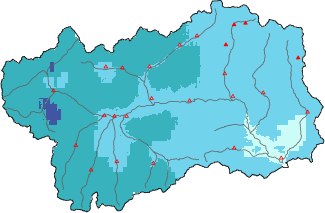 New snow in the last 24h + Modello 1 AINEVA (MOD1) data