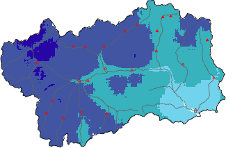 New snow in the last 24h + Modello 1 AINEVA (MOD1) data