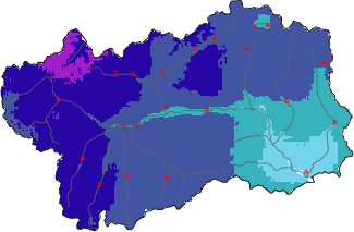 New snow in the last 72h + Modello 1 AINEVA (MOD1) data