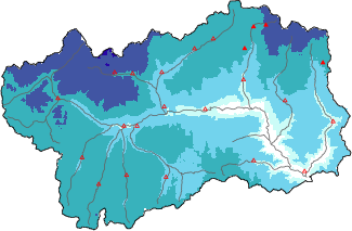New snow in the last 72h + Modello 1 AINEVA (MOD1) data