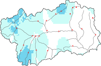New snow in the last 24h + Modello 1 AINEVA (MOD1) data