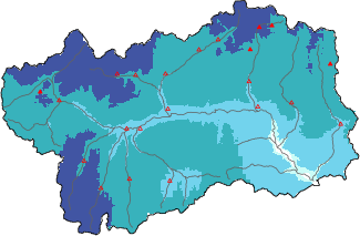 New snow in the last 72h + Modello 1 AINEVA (MOD1) data
