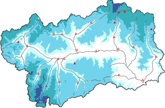 New snow in the last 24h + Modello 1 AINEVA (MOD1) data