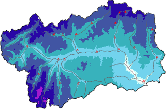 New snow in the last 72h + Modello 1 AINEVA (MOD1) data