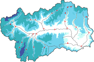 New snow in the last 24h + Modello 1 AINEVA (MOD1) data