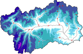 New snow in the last 72h + Modello 1 AINEVA (MOD1) data