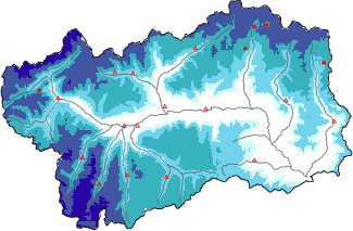 New snow in the last 72h + Modello 1 AINEVA (MOD1) data