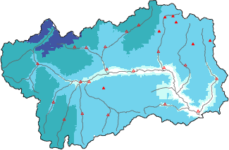 Neige fra&icirc;che dans les derni&egrave;res 72h + donn&eacute;es Modello 1 AINEVA (MOD1)