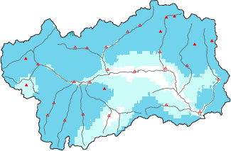 Neve fresca nelle ultime 24h + dati Modello 1 AINEVA (MOD1)
