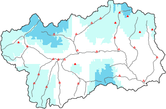 Neve fresca nelle ultime 24h + dati Modello 1 AINEVA (MOD1)