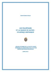 Couverture du volume Les Valdôtains et la Maison de Savoie Couverture du volume Les Valdôtains et la Maison de Savoie