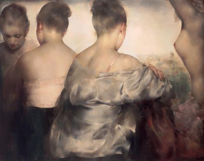 Grigory Gluckmann, "Composizione", anni '50-'60, olio su tavola, cm 96 × 115. The Morus Art Foundation.