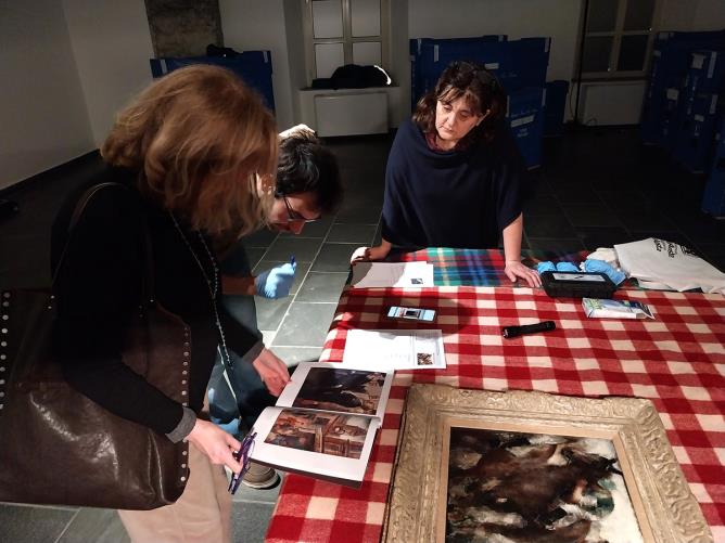 Redazione della relazione tecnica sullo stato di conservazione delle opere in mostra.