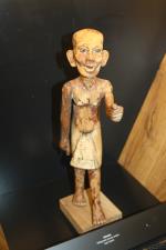 Égypte - Statue en bois peint