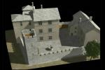 Reconstitution 3D du château à l'époque d'Yblet