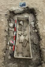L’interno del sarcofago T. 1345 a fine scavo