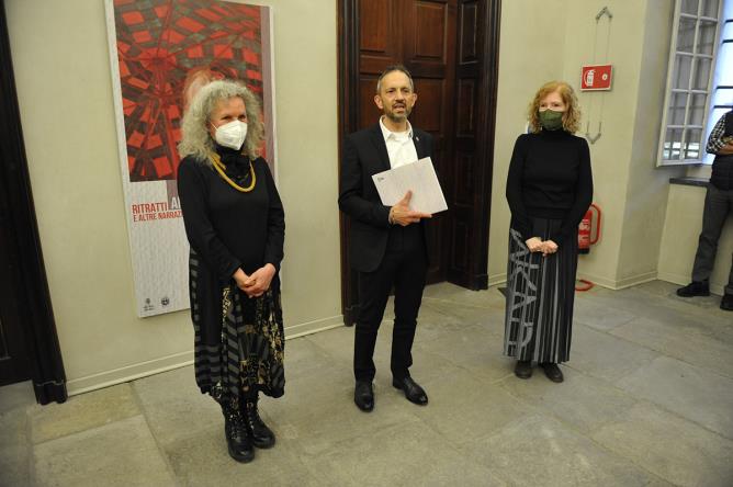 Anna Maria Moretto. Ritratti e altre narrazioni. 18 mars 2022, inauguration de l'exposition à l'Hôtel des États d'Aoste.