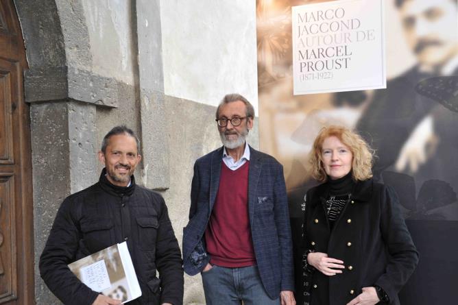 Marco Jaccond - Autour de Marcel Proust. 8 aprile 2022, inaugurazione della mostra nella sede espositiva della Chiesa di San Lorenzo ad Aosta.