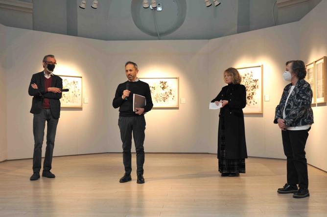 Marco Jaccond - Autour de Marcel Proust. 8 aprile 2022, inaugurazione della mostra nella sede espositiva della Chiesa di San Lorenzo ad Aosta.