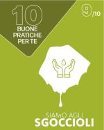 BUONA PRATICA N° 9 Lo sapevi che senza riduttori di flusso si possono consumare fino a 100 litri di acqua al giorno? Installa dei riduttori di flusso per i rubinetti: potrai diminuire del 30% l’uso domestico di acqua potabile.  