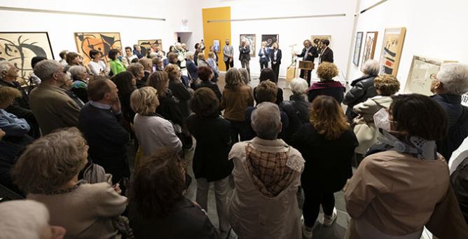 Inauguration de l'exposition "Joan Miró. C'est quand je rêve que je vois le mieux". Aoste, Musée Archéologique Régional, 28 avril 2023