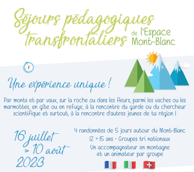 Séjours transfrontaliers Espace Mont-Blanc 2023