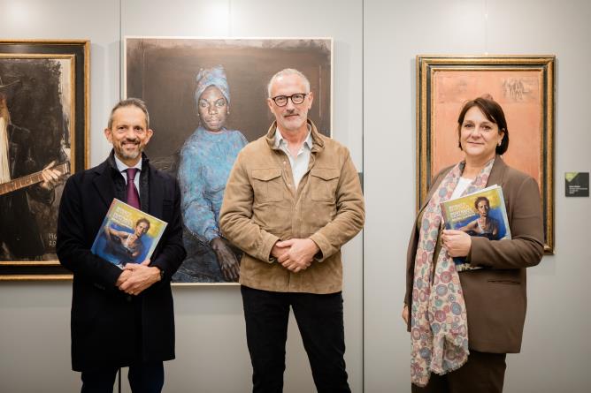 Inaugurazione della mostra "Bruno Zoppetti. Ritratti in musica". Aosta, Hôtel des États, 4 ottobre 2024